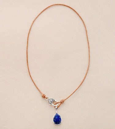 Lapis Lazuli Teardrop Choker Necklace-Your Soul Place
